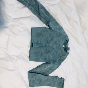 Gymshark Camo Seamless Long Sleeve Crop Top